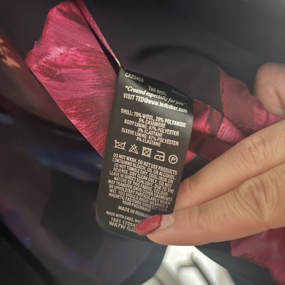 Ted Baker Wool Wrap Coat short - Picture 6 of 8